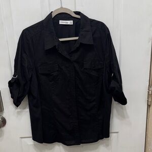 St. John's Bay Charcoal Button-Up Shirt